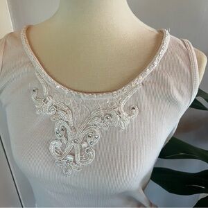 White Embroidered Women's Top